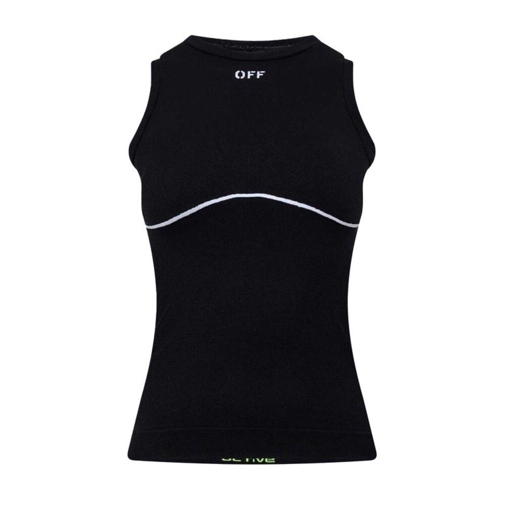 Off White Womens/Ladies Slim Tank Top / Black